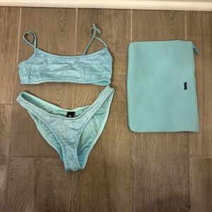 Triangl Swimwear Blue Bikini Set with Sporty Design